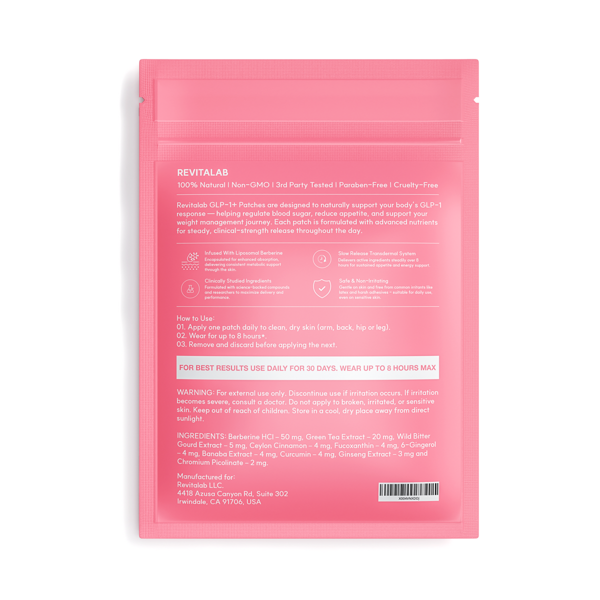 Revitalab® GLP-1+ Patches - 60 Count
