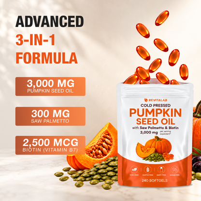 Revitalab® Pumpkin Seed Oil w/ Saw Palmetto & Biotin