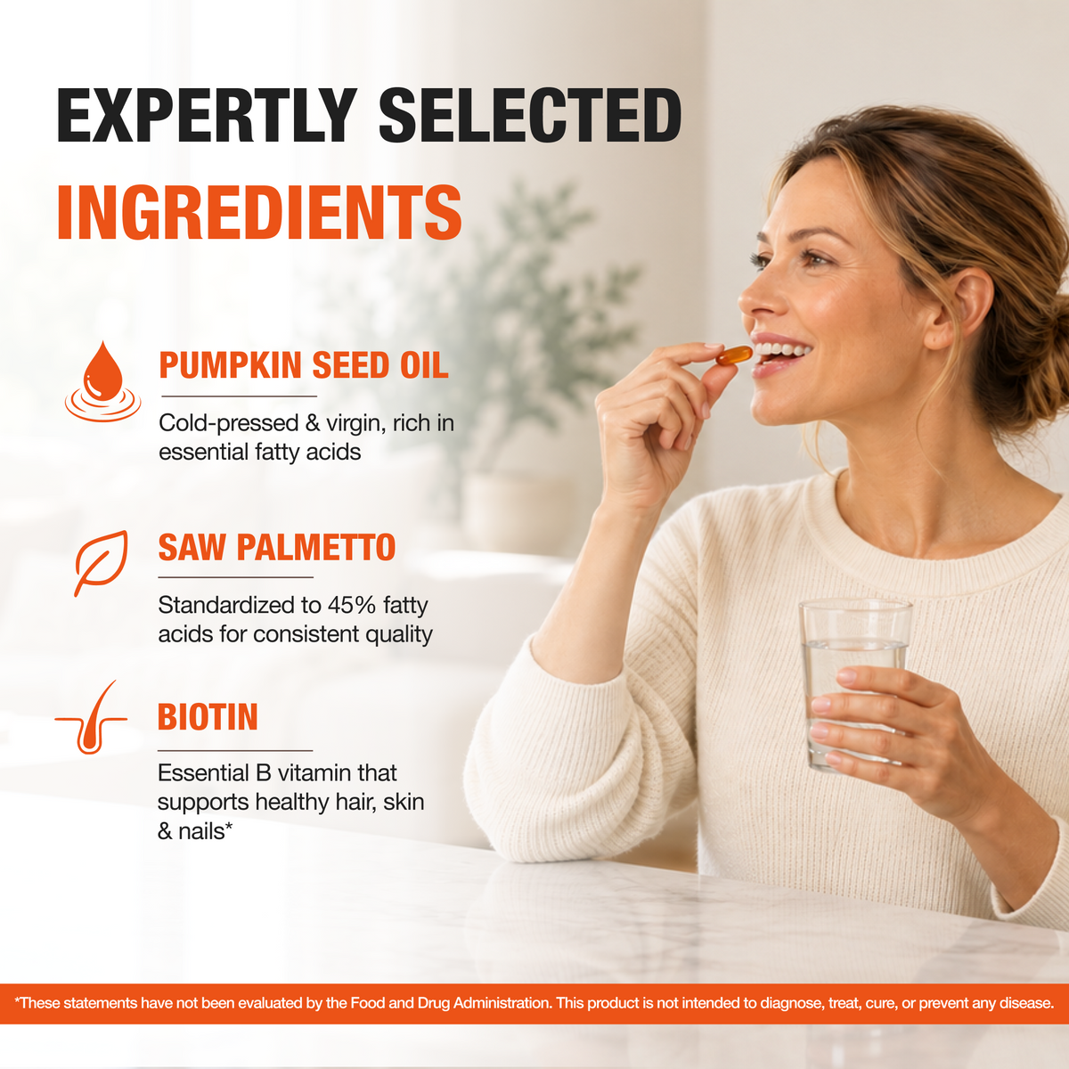 Revitalab® Pumpkin Seed Oil w/ Saw Palmetto & Biotin
