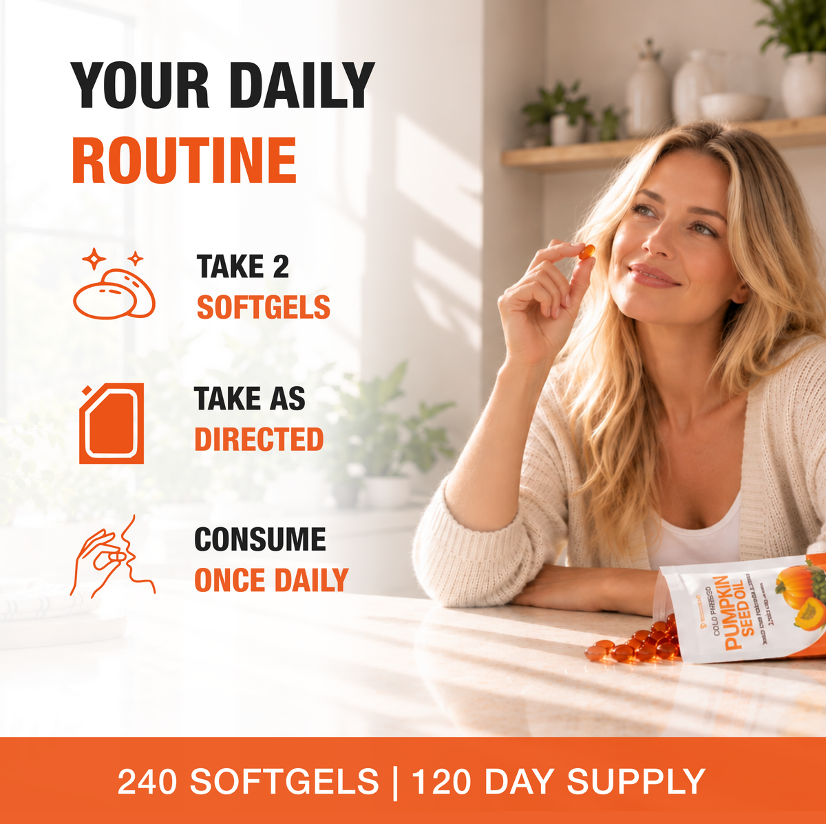 Revitalab® Pumpkin Seed Oil w/ Saw Palmetto & Biotin